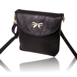 Sweet Women's Crossbody Bag With Bows and Solid Color Design